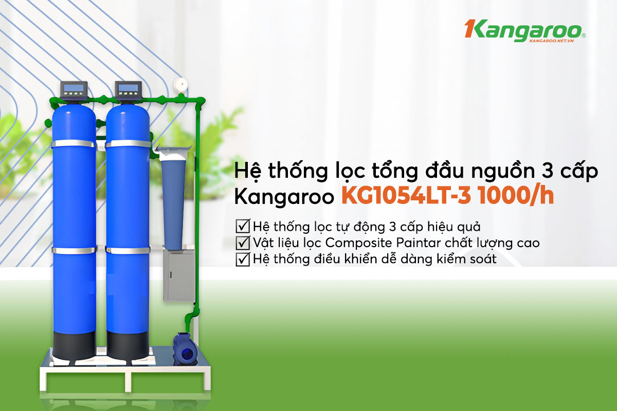 Hệ thống lọc nước giếng khoan Kangaroo KG1054LT-3 