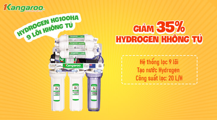 Giảm 35% máy lọc nước Kangaroo hydrogen không tủ