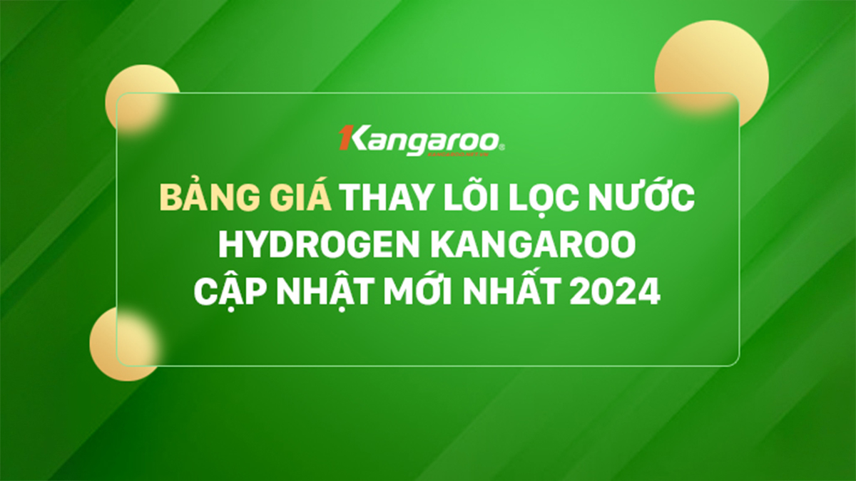 Cập nhật bảng giá lõi lọc nước hydrogen Kangaroo mới nhất 2024