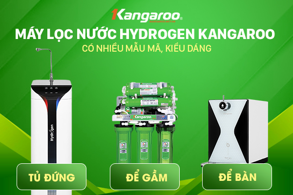 Máy lọc nước hydrogen Kangaroo có nhiều mẫu mã, kiểu dáng