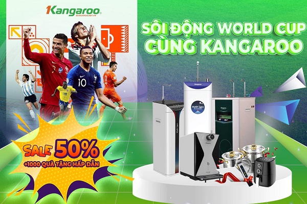 Sôi động World Cup cùng Kangaroo - Giảm 50% + 1000 quà tặng hấp dẫn