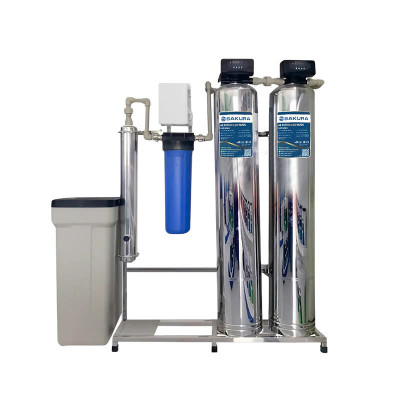 Máy lọc nước 2 cột inox 304 áp lực tự động sục rửa có màng siêu lọc UF Sakura SKUF212I