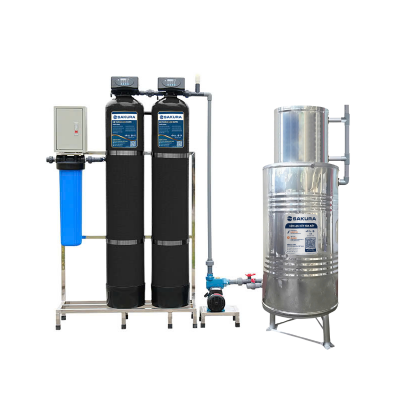 Hệ thống lọc nước giếng khoan 2 cột áp lực tự động sục rửa Sakura SKGK312C